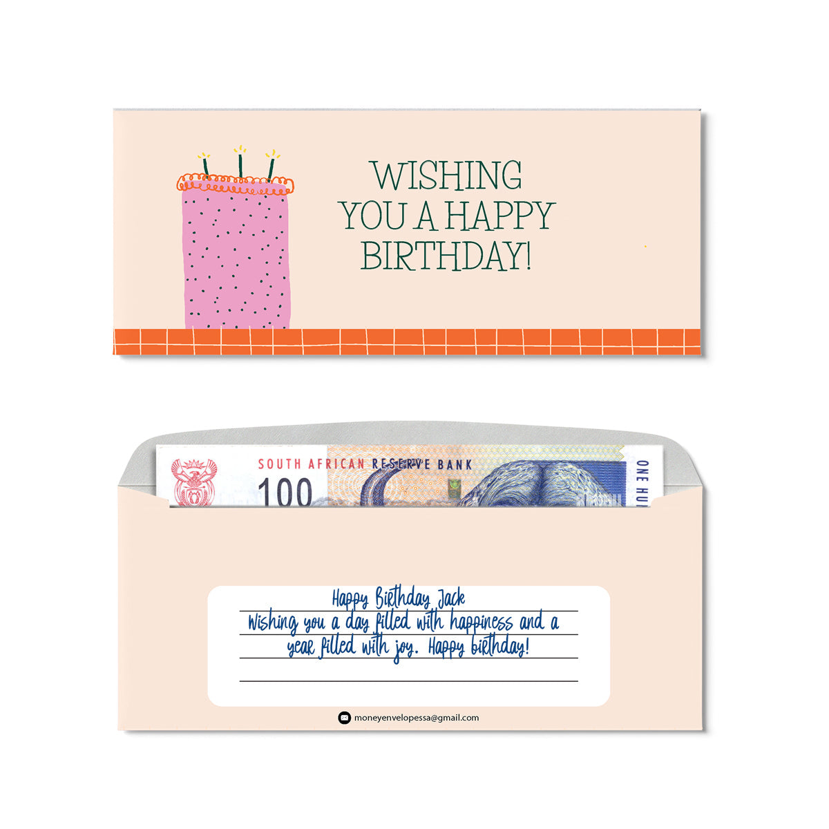Money Envelopes Birthday Cake (Wholesale) - Custom Printed Tissue Paper & Wholesale Packaging South Africa