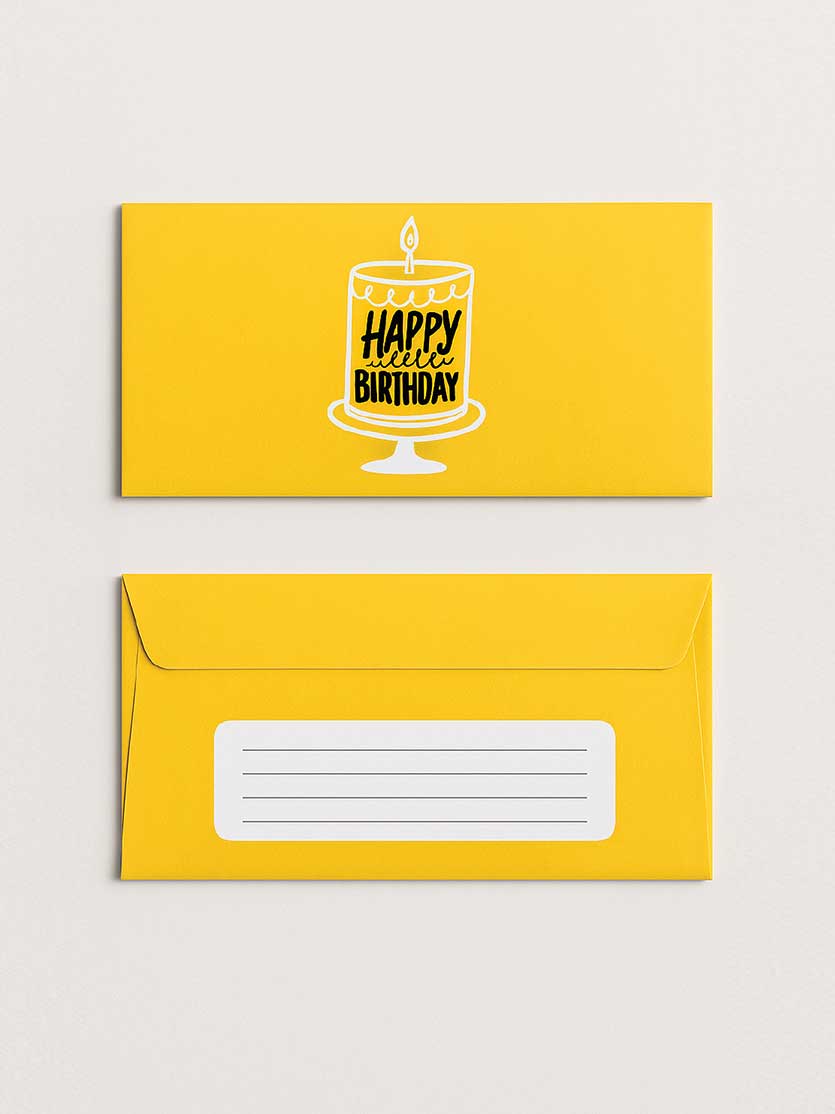 HAPPY BIRTHDAY - Yellow