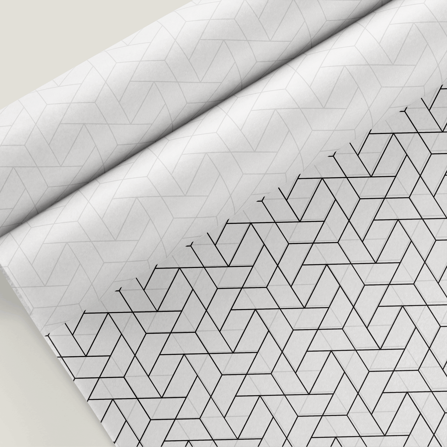 Geometric White Tissue Paper (Wholesale) - Custom Printed Tissue Paper & Wholesale Packaging South Africa