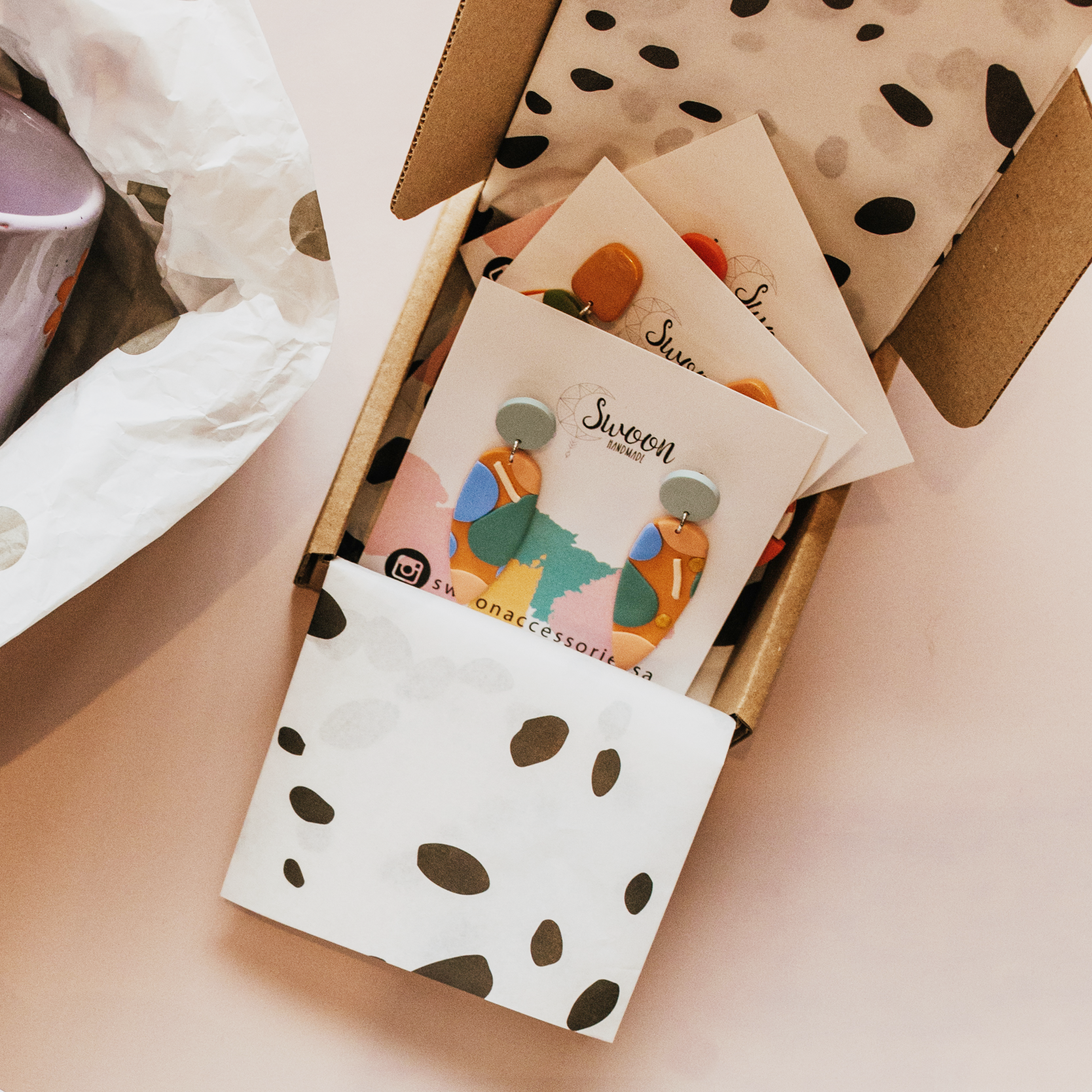Abstract Spots Tissue Paper - Custom Printed Tissue Paper & Wholesale Packaging South Africa