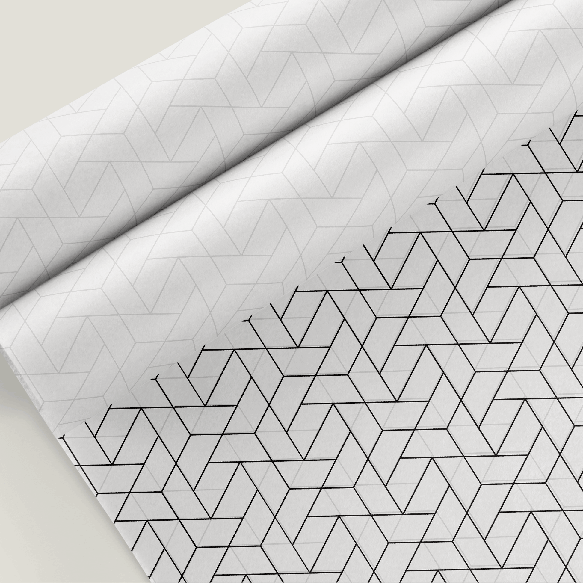 Geometric White Tissue Paper (Wholesale) - Custom Printed Tissue Paper & Wholesale Packaging South Africa