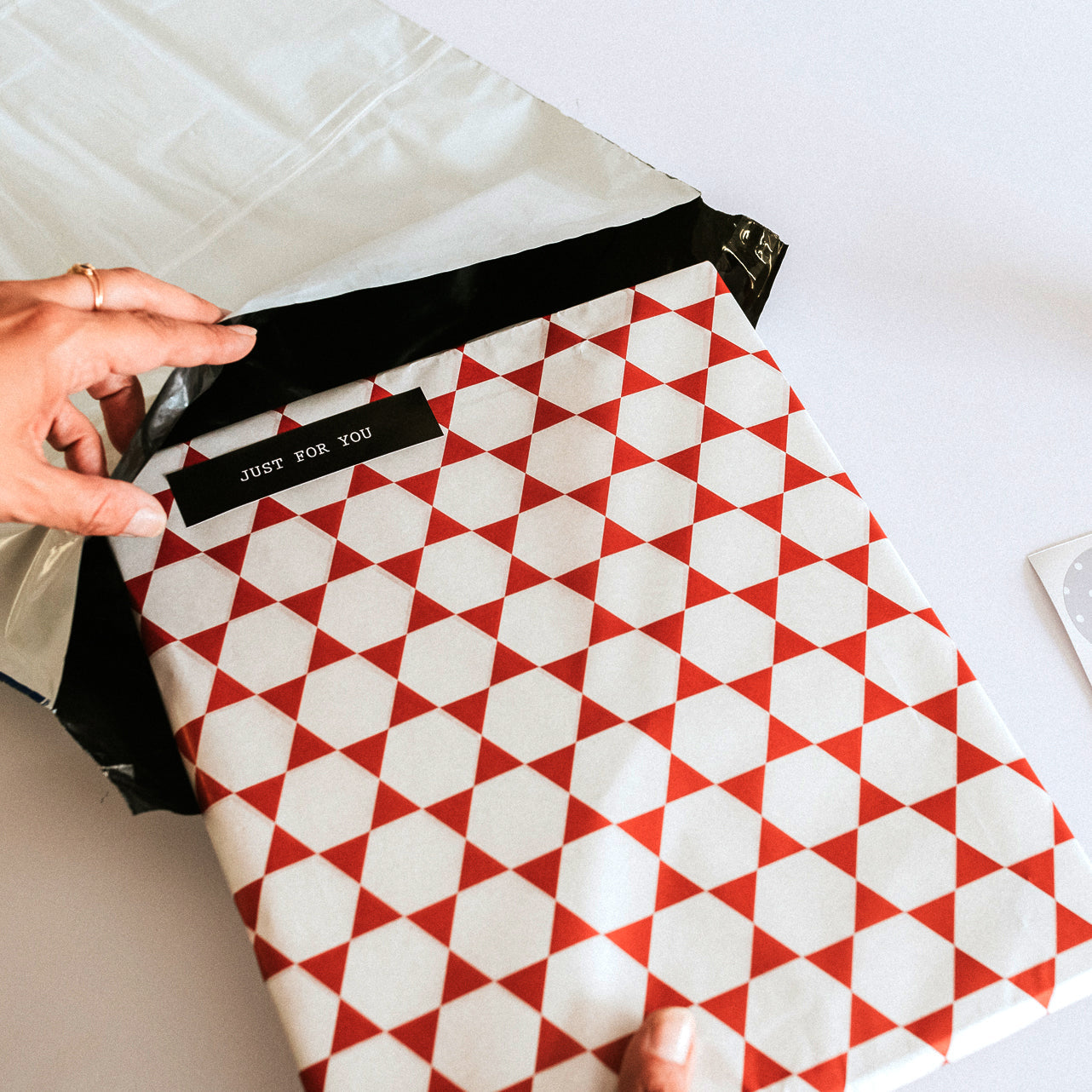 Geometric Red Tissue Paper (Wholesale) - Custom Printed Tissue Paper & Wholesale Packaging South Africa