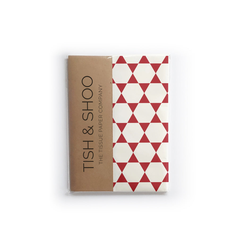 Geometric Red Tissue Paper (Wholesale) - Custom Printed Tissue Paper & Wholesale Packaging South Africa