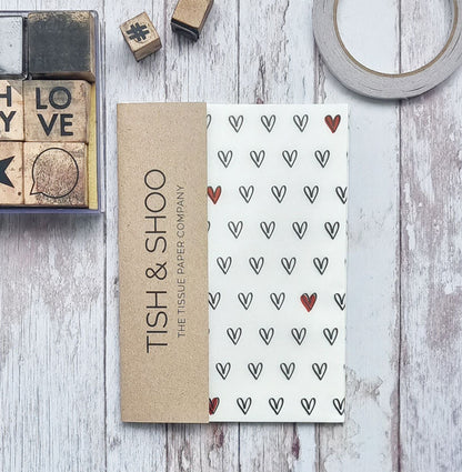 Hearts Tissue Paper (Wholesale) - Custom Printed Tissue Paper & Wholesale Packaging South Africa