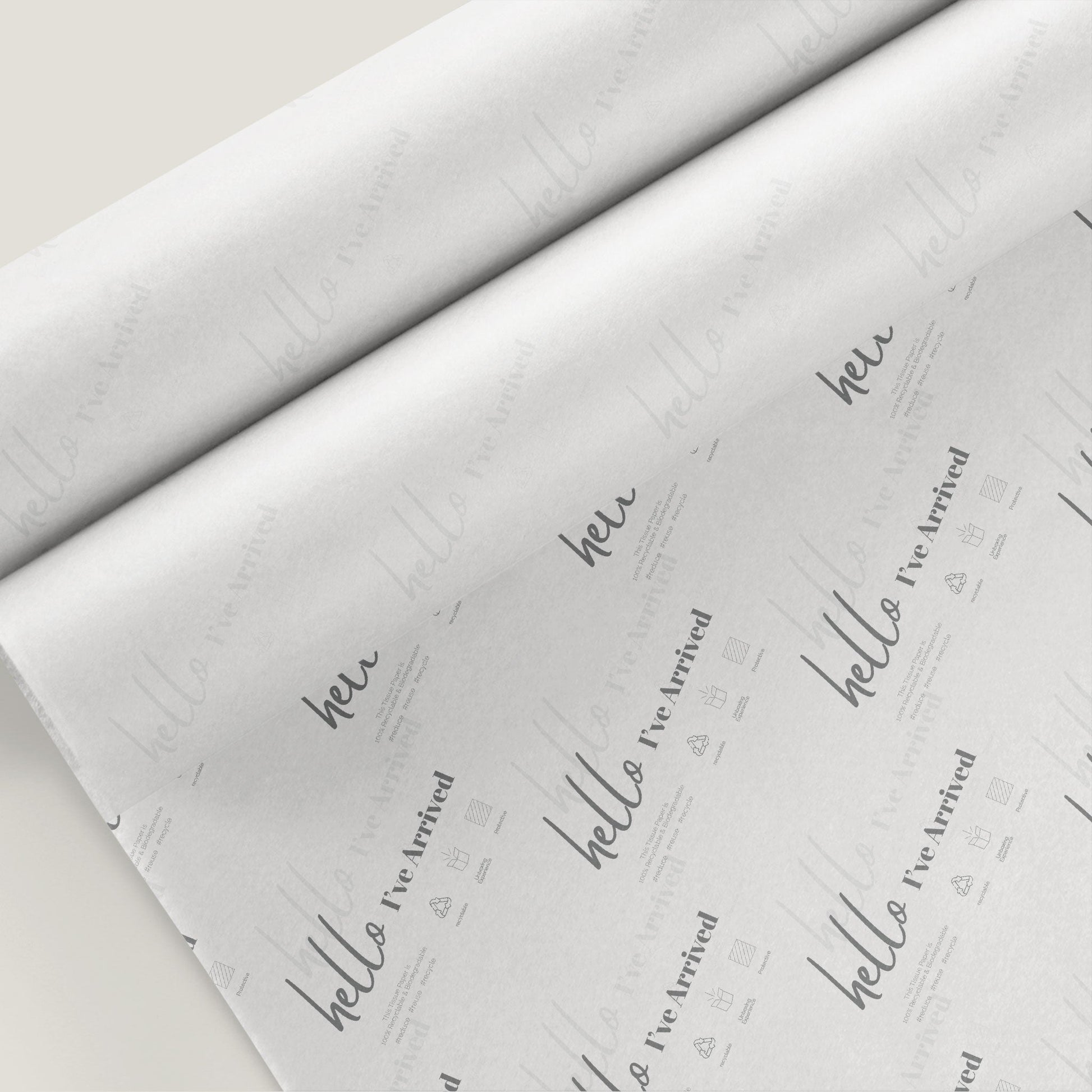 Hello I'Ve Arrived Tissue Paper (Wholesale) - Custom Printed Tissue Paper & Wholesale Packaging South Africa
